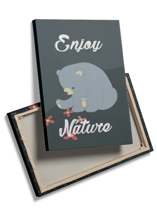 Gentle Bear Enjoy Nature Plakat