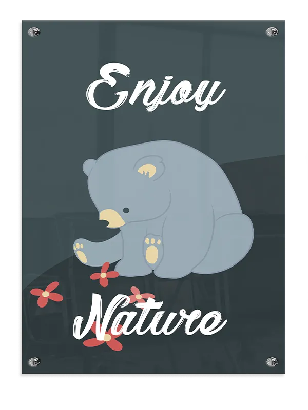 Gentle Bear Enjoy Nature Plakat