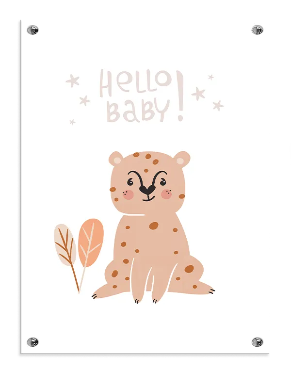 Gentle Baby Leopard Plakat