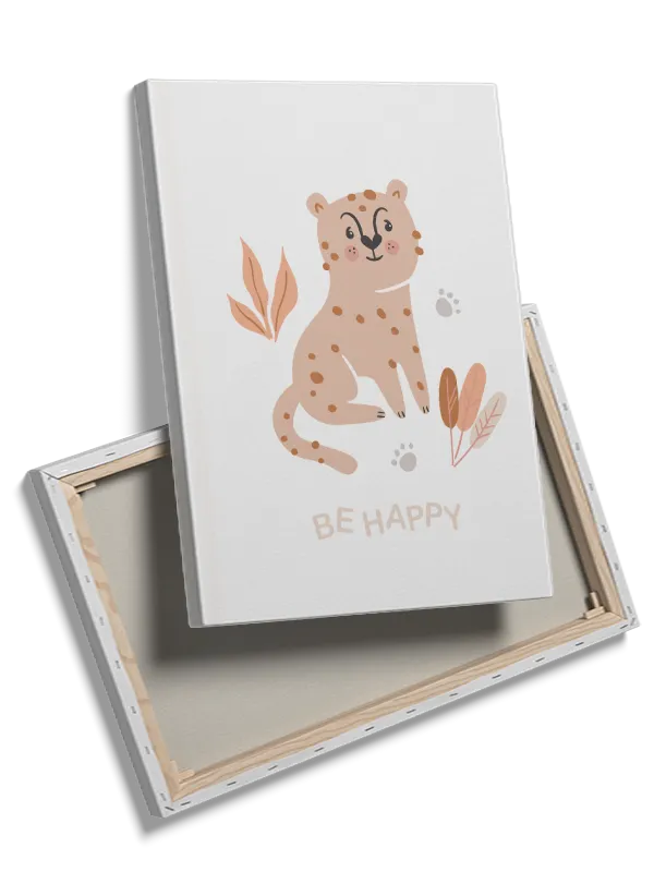Happy Playful Leopard Plakat