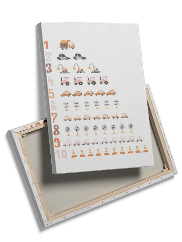 Playful Counting Vehicles Plakat