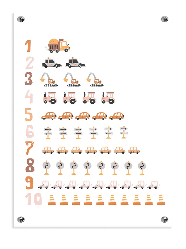 Playful Counting Vehicles Plakat