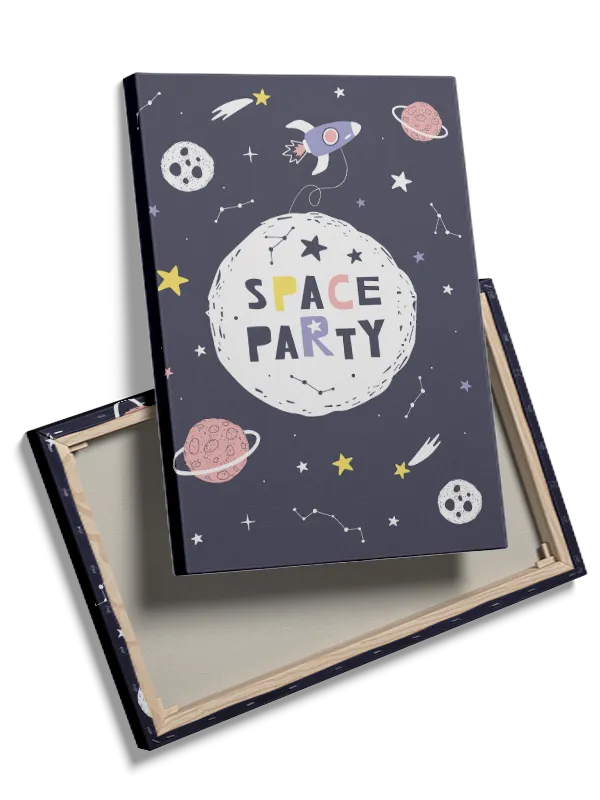 Playful Space Party Adventure Plakat