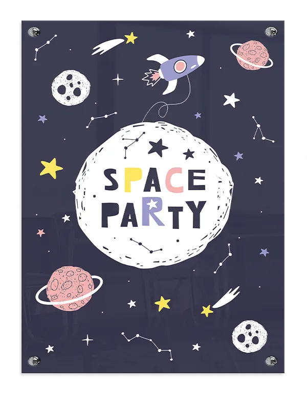 Playful Space Party Adventure Plakat