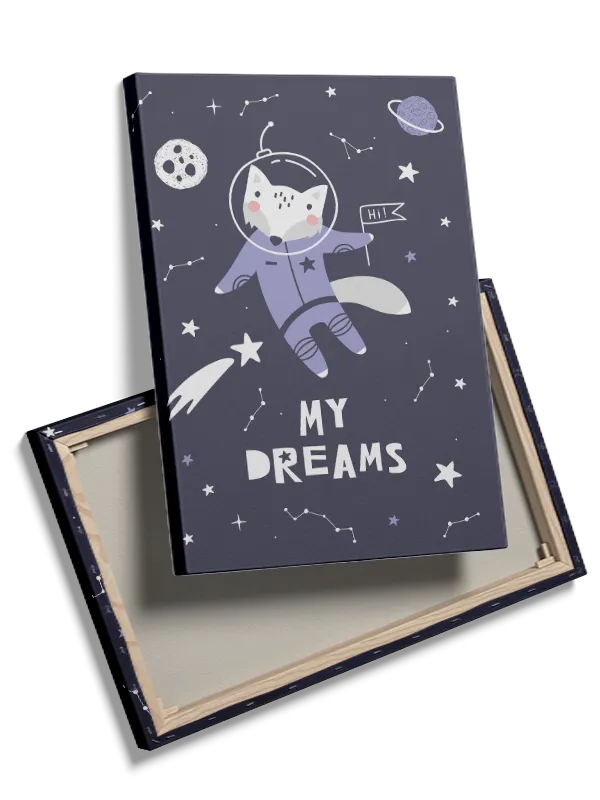 Playful Fox Space Adventure Plakat