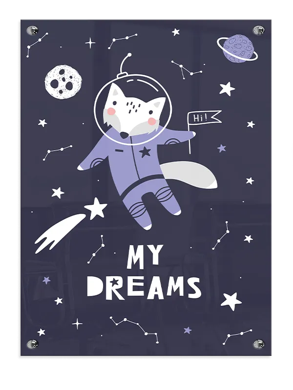 Playful Fox Space Adventure Plakat