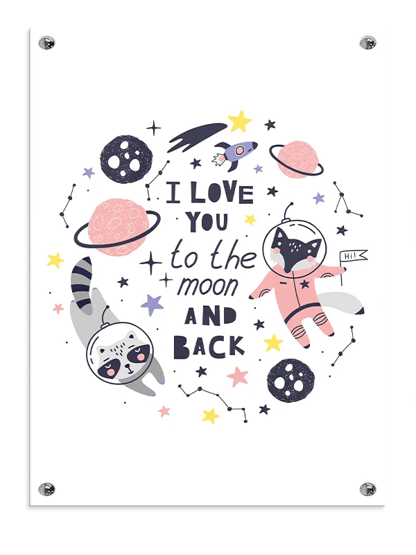 Playful Moon And Stars Plakat