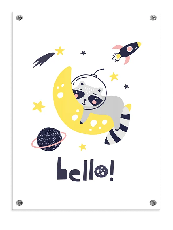 Playful Space Raccoon Dream Plakat