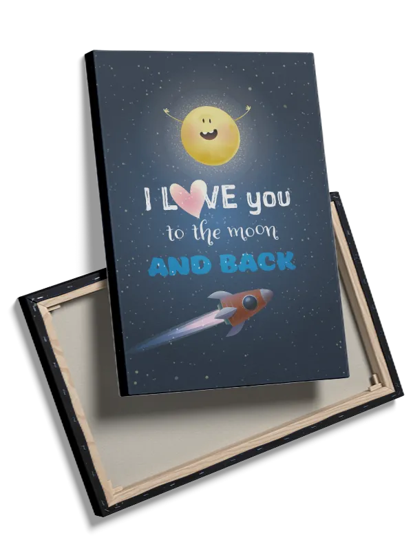 Playful Moon And Rocket Plakat