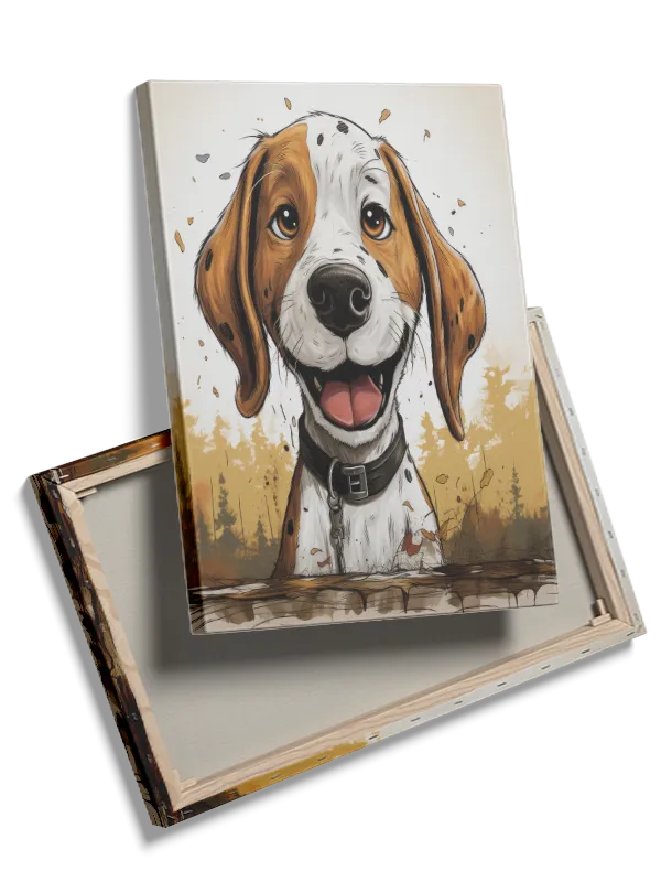 Playful Puppy Portrait Plakat
