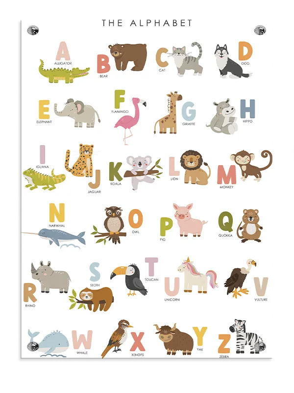 Playful Animal Alphabet Adventure Plakat