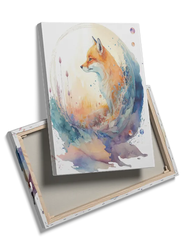 Dreamy Fox Forest Scene Plakat