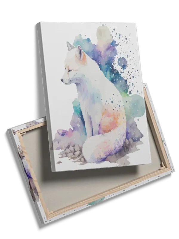 Dreamy Arctic Fox Illustration Plakat
