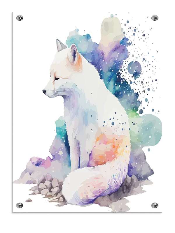 Dreamy Arctic Fox Illustration Plakat