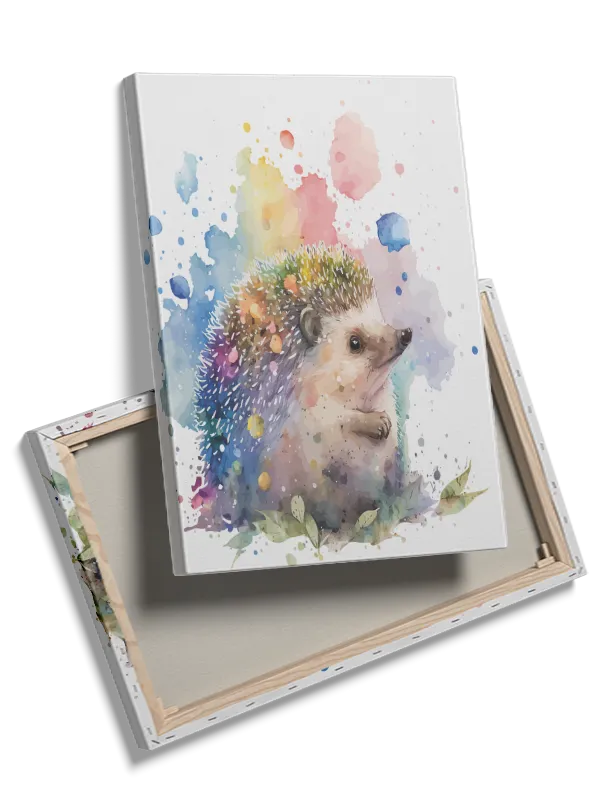 Playful Hedgehog Watercolor Plakat
