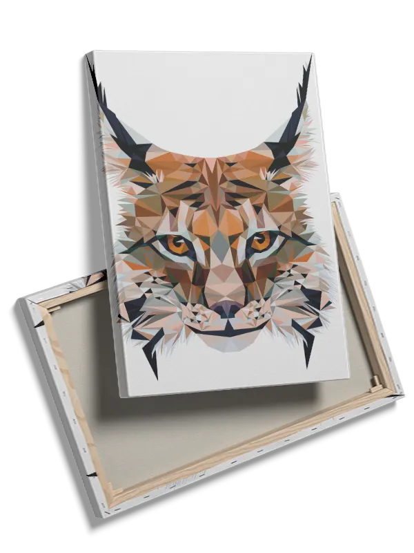 Curious Lynx Geometric Plakat