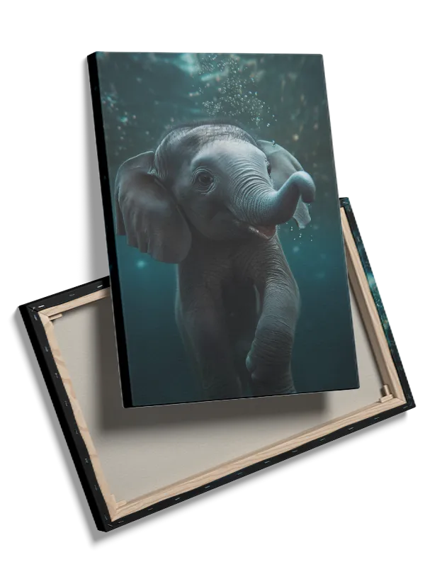 Playful Baby Elephant Plakat