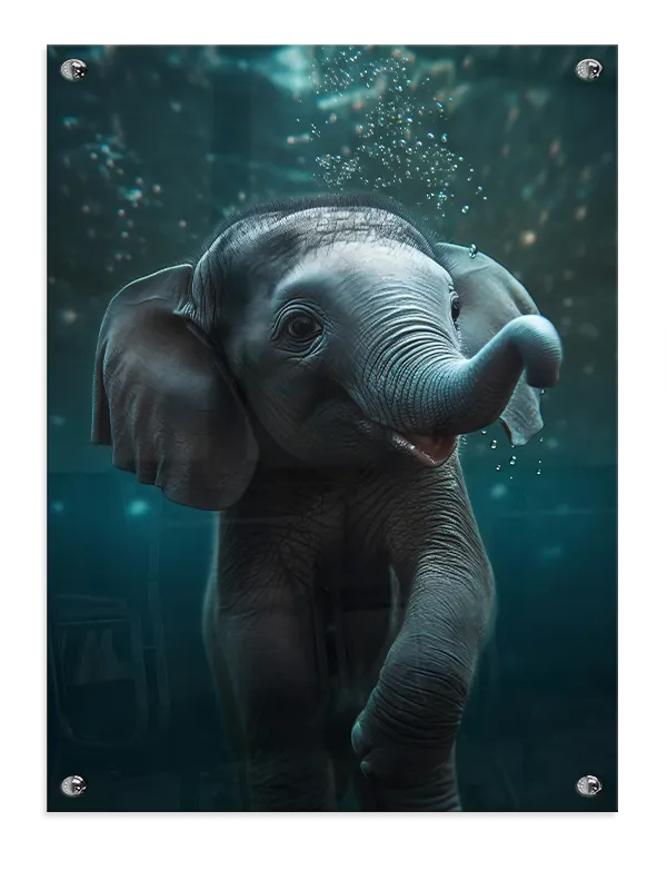 Playful Baby Elephant Plakat