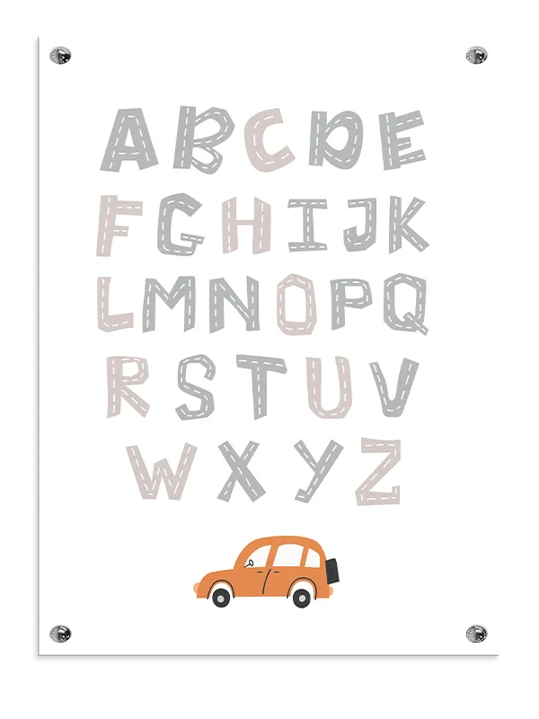 Playful Road Alphabet Plakat