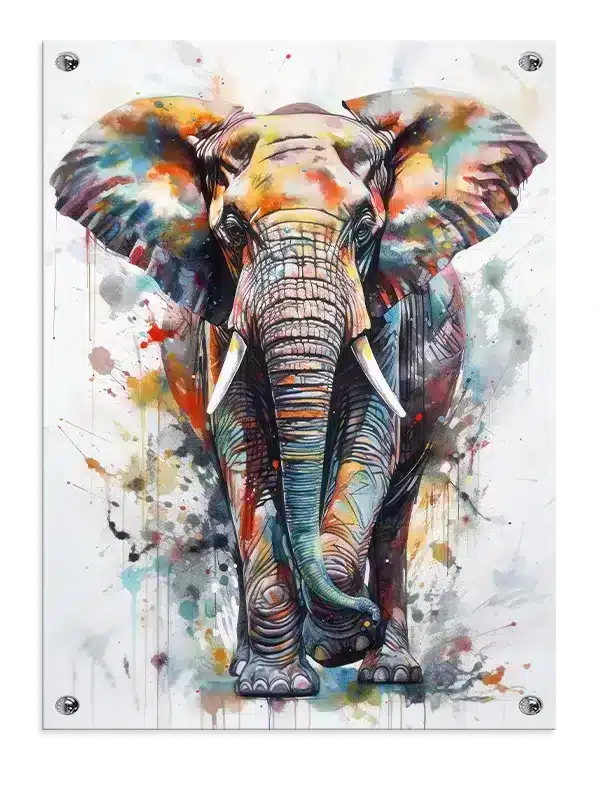 Vibrant Brave Elephant Plakat
