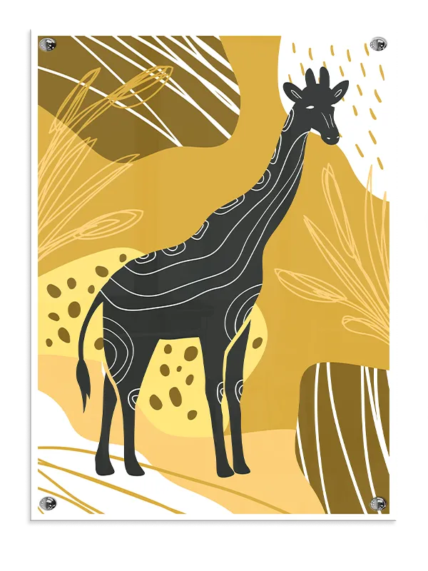 Playful Giraffe Safari Plakat