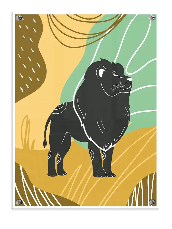 Brave Black Lion Safari Plakat