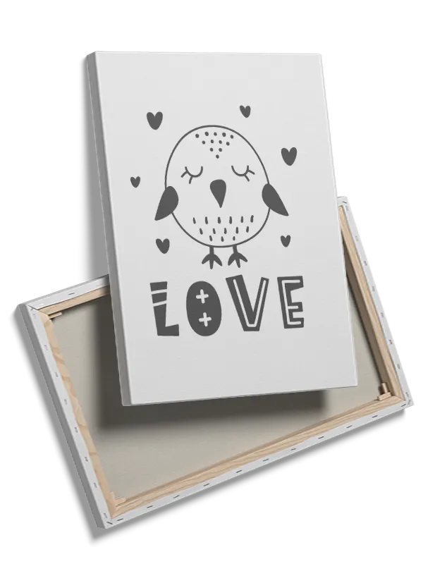 Gentle Sleeping Owl Love Plakat