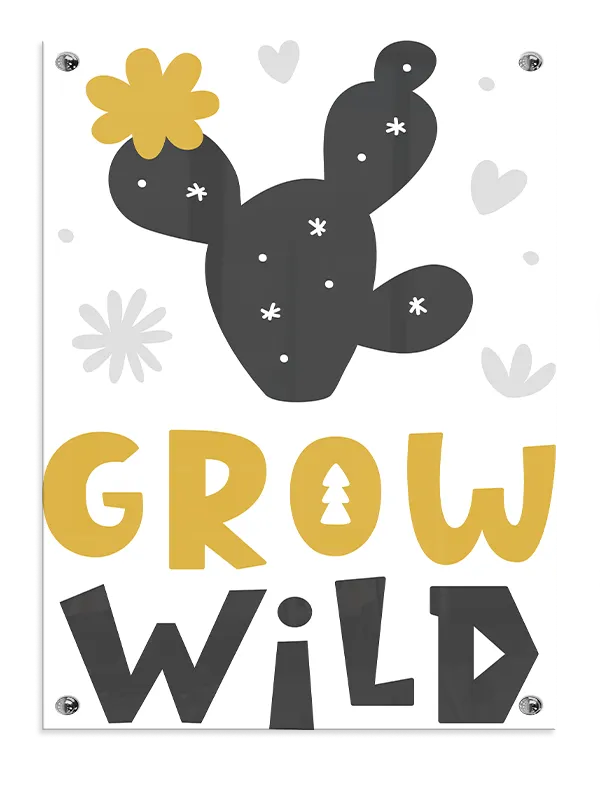 Playful Grow Wild Quote Plakat