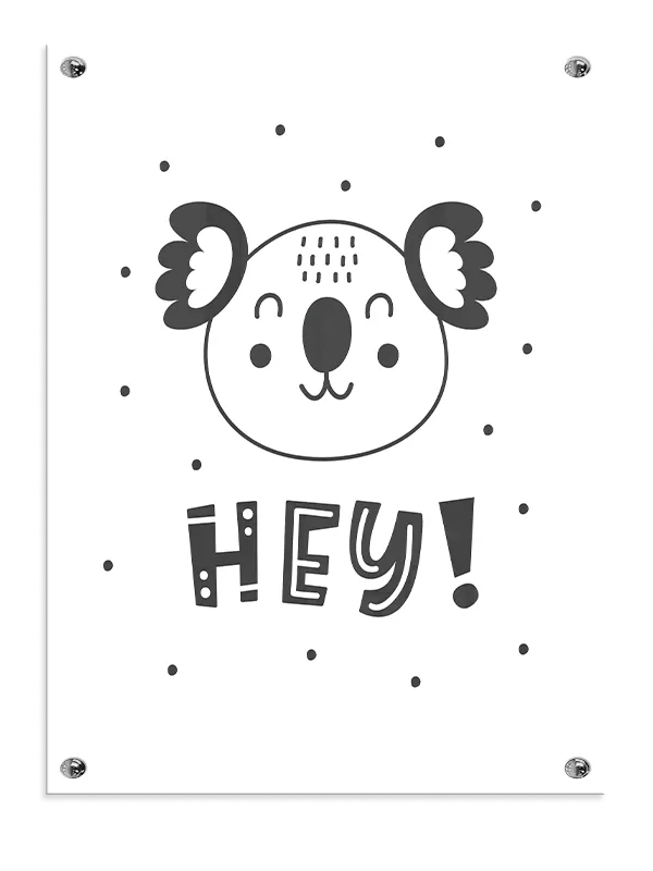 Playful Koala Hey Plakat