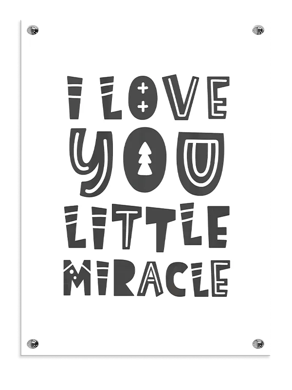 Gentle Love Quote Little Miracle Plakat