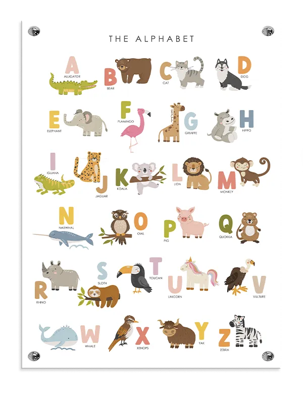 Playful Animal Alphabet Fun Plakat