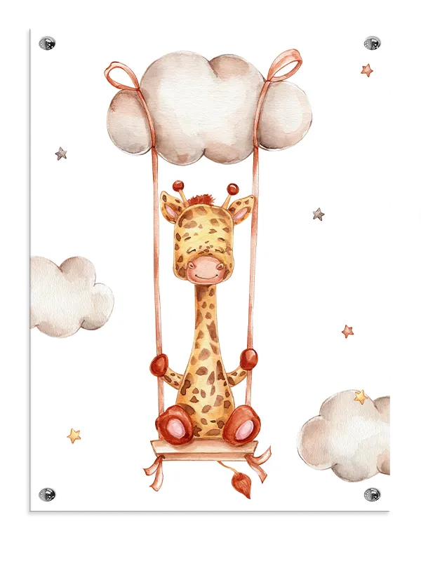 Gentle Giraffe Swing Dreamy Plakat