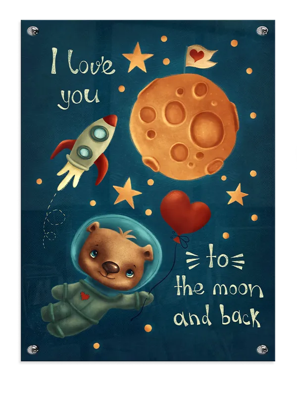 Curious Bear Space Adventure Plakat