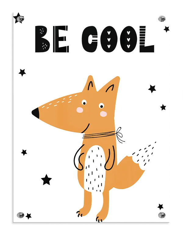 Playful Fox Be Cool Plakat