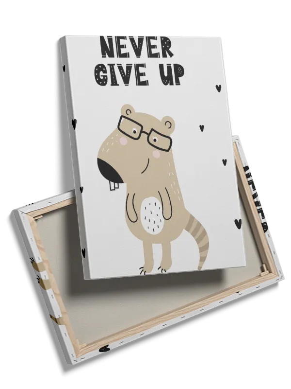 Playful Never Give Up Quote Plakat