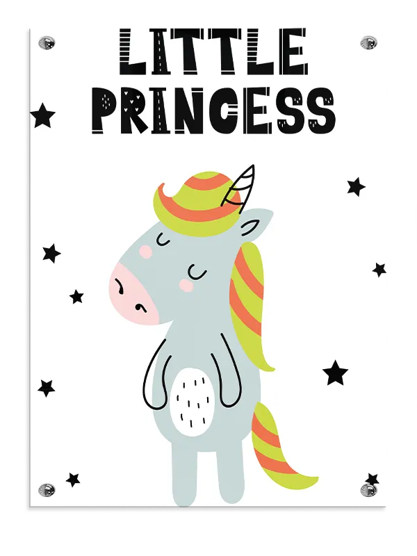 Playful Little Unicorn Princess Plakat