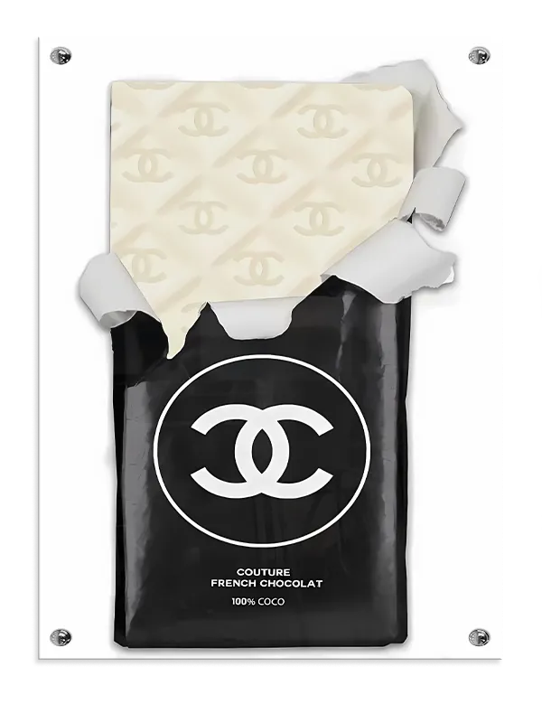 Chokoladebar indpakning logo med typografi mønster
