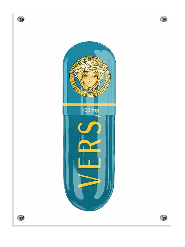 Kapsellogoansigt med typografiglansramme linjer