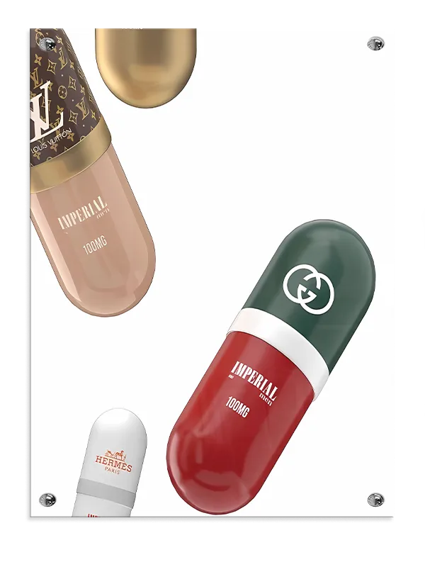 Kapsler piller medicin med typografi mønster