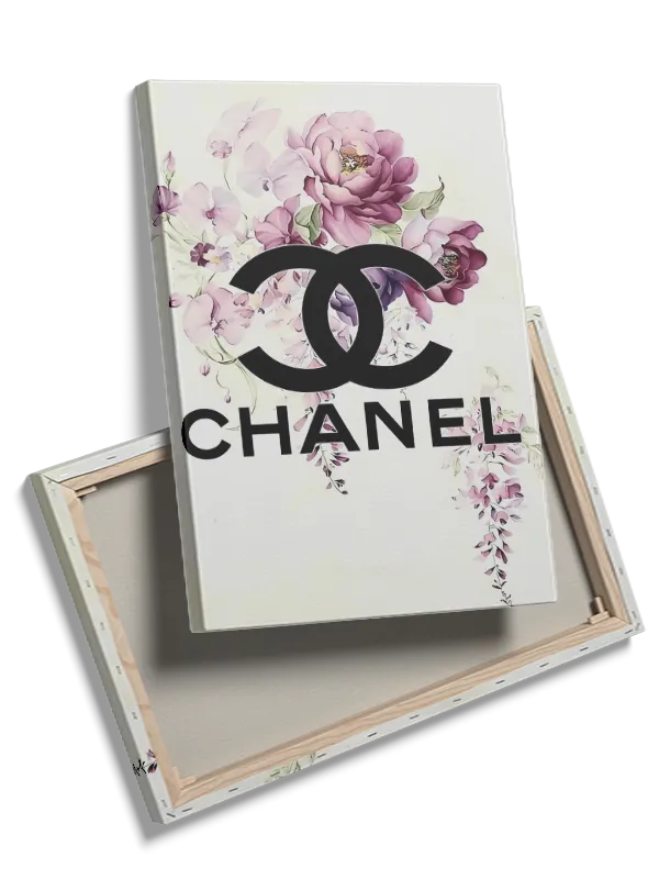 Blomster logo tekst med typografi akvarel