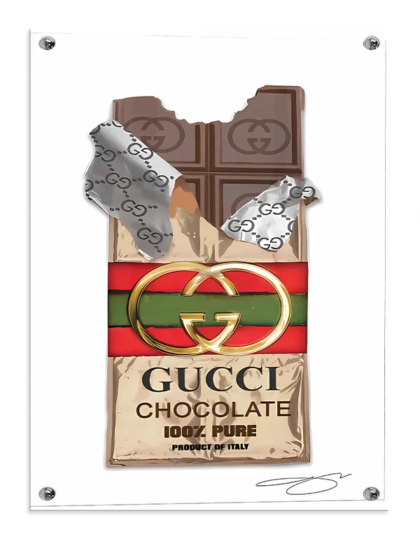 Chokoladebar med typografi logo emballage