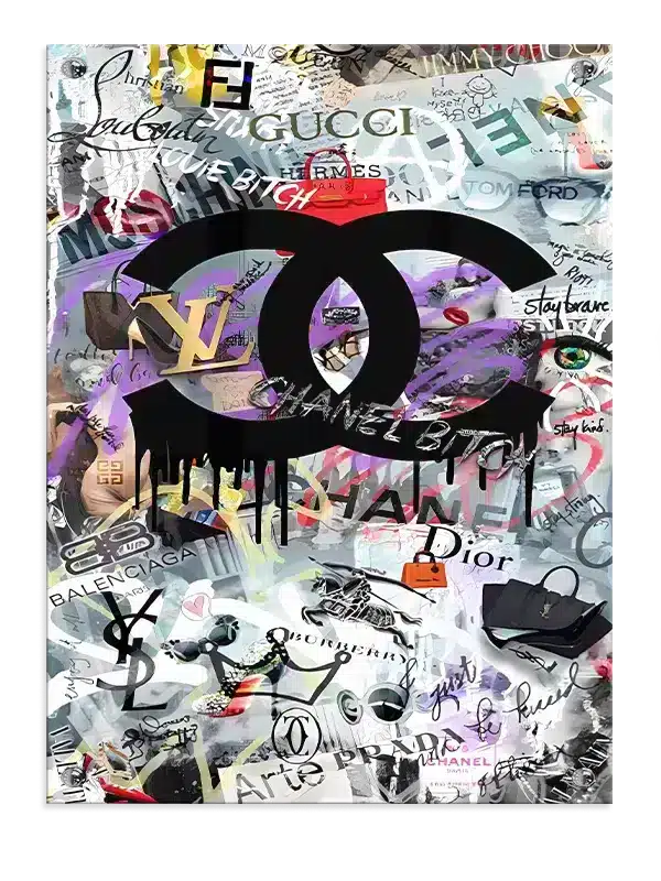 Logoer håndtasker graffiti solbriller med collage