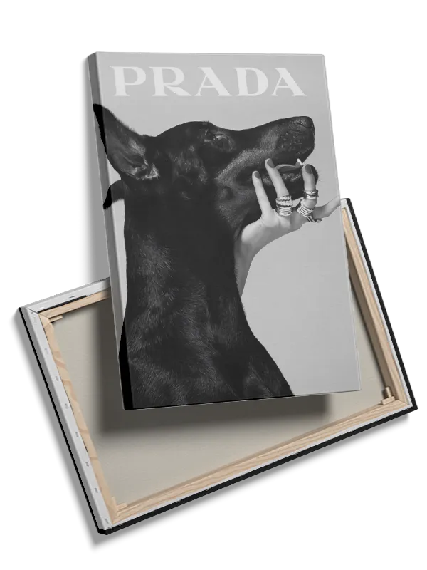 Hund hånd ringe tekst med typografi