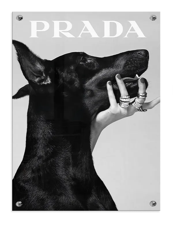 Hund hånd ringe tekst med typografi