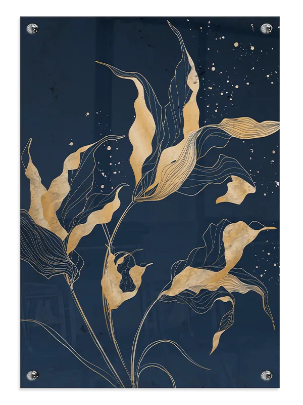 Golden Veil Leaves Plakat
