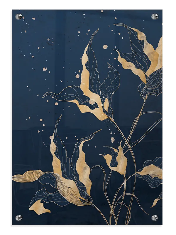 Golden Veins Bloom Plakat