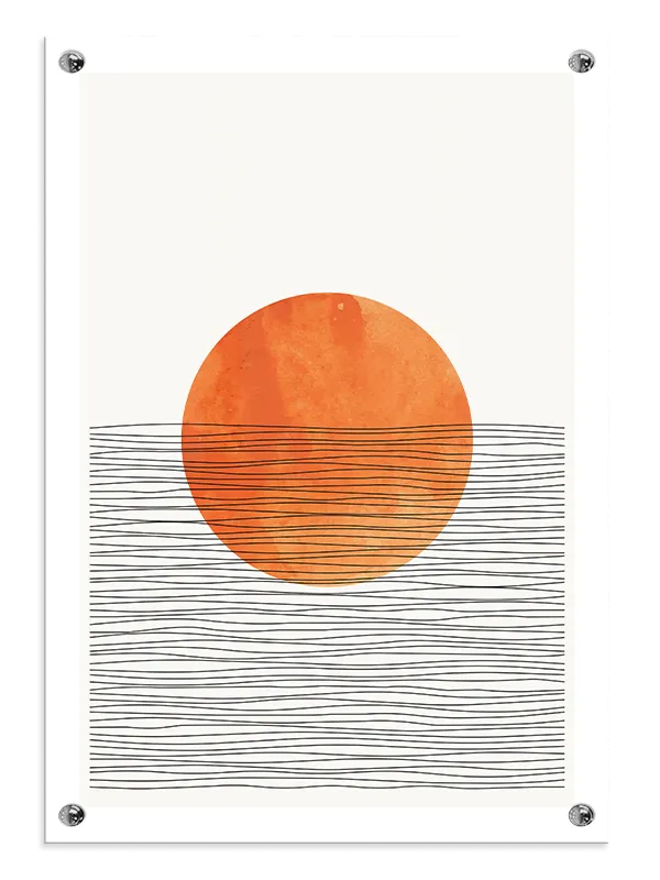 Radiant Orange Orbit Plakat
