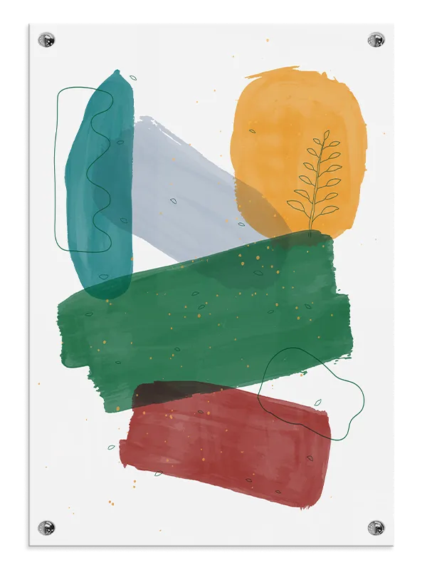 Layered Botanical Hues Plakat