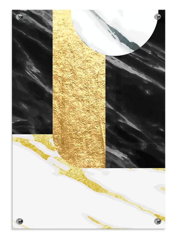 Golden Veil Contours Plakat