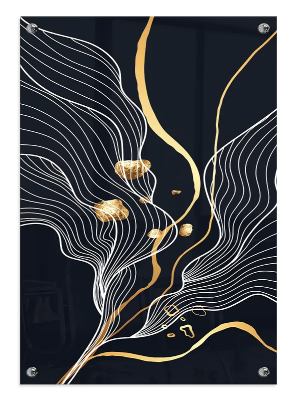 Golden Vein Contours Plakat